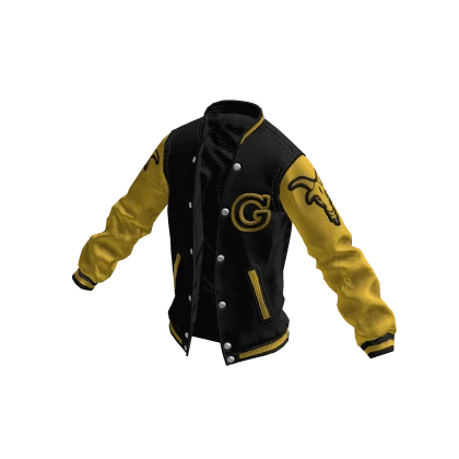 College Jacket | Black Yellow