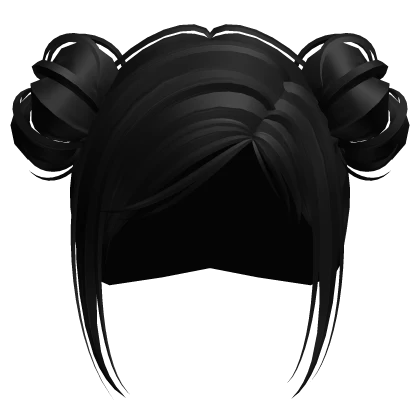 Wispy Cute Space Buns (Black)