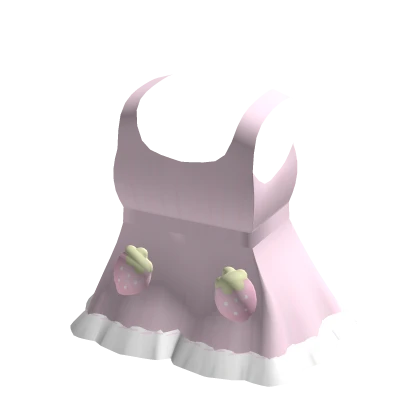 ♡ Pink Strawberry Ruffled Dress