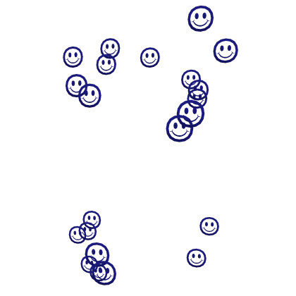 Weirdcore Blue Glitch Computer Smiley Face Aura