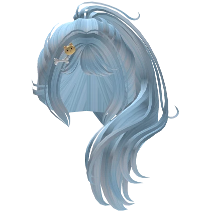 Puppycorn Blue Wavy Ponytail Hair w/ Pins - RBCs