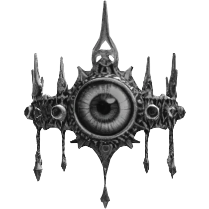 White Chrome Gothic Royal Staring Eye Crown