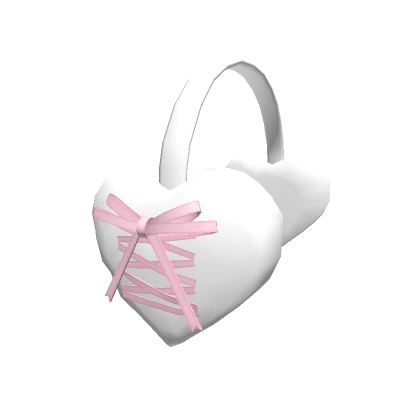 cutesy pink laced heart earmuffs