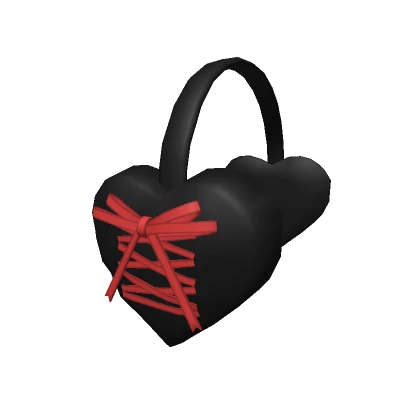 Red Laced Heart Earmuffs