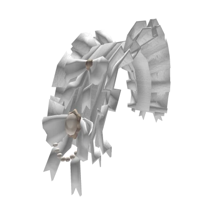 Hime Shiro Gothic Bow Bonnet with Pearls in White