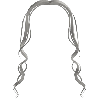 White Curled Front Strands
