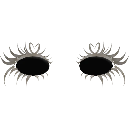 white heart lashes w/ eyes