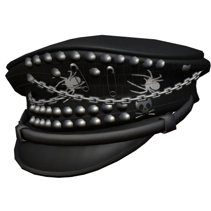 Black Goth Captain Hat
