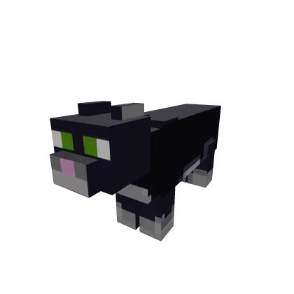 Block Cartoon Blocky Cat Kitty Buddy Follower