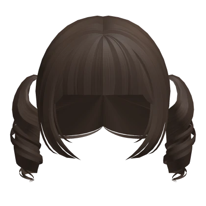 ♡ : baby curly small pigtails in brown