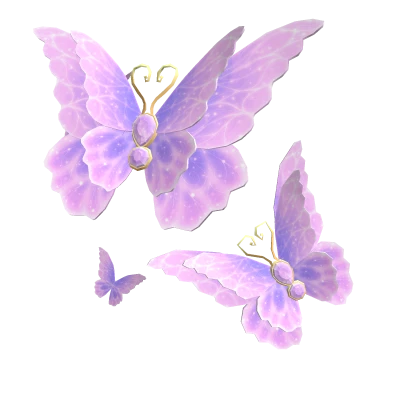 Purple  Butterfly Hair Clips