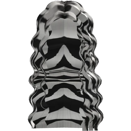 Summer Extra Curly Waves Zebra White Hair 