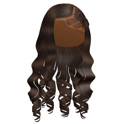 Wavy Side Part with Braid in Brown