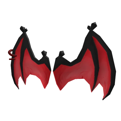 Black Fluffy Bat Wings