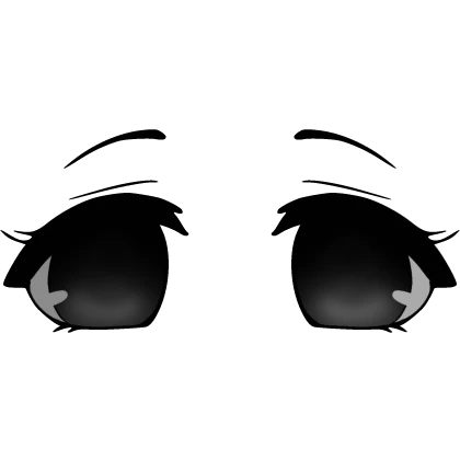 ❀ Kawaii Anime Eyes Black 3D