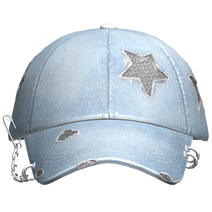 Cap Jeans Thrifted Pierced Washed Grunge 2000s Y2K