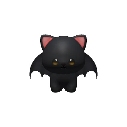 Black Cat Pet w/ bat costume (Cute & Chibi)