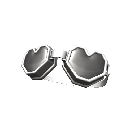 Raised Heart Goggles Silver