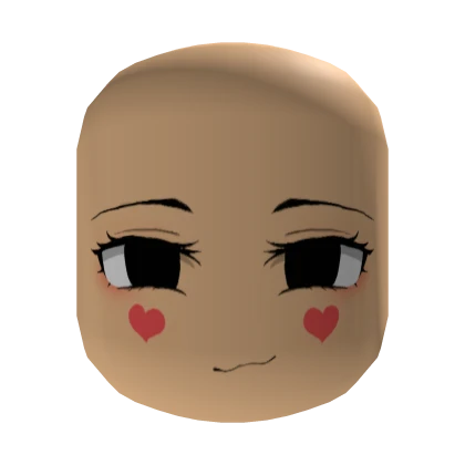 Cute Smug Anime Face w/Hearts