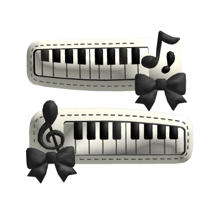 Music Piano Hairclip (White)