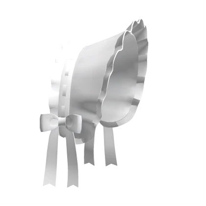 ୨୧: kawaii bonnet headband with ruffles white