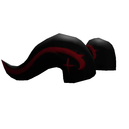 Black & Red Ornate Horns