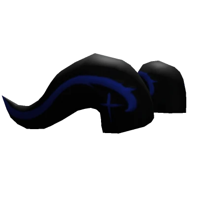 Black & Blue Ornate  Horns