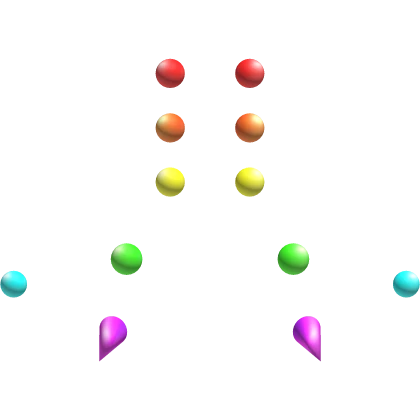 decora scene harajuku piercings in rainbow