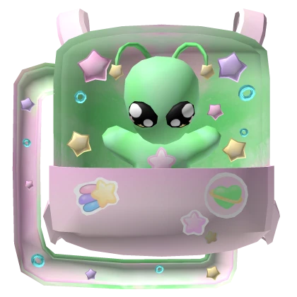 ♡ Galactic pastel alien backpack with stars ♡ 3.0