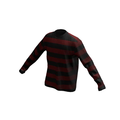 Y2K Striped Shirt (Red & Black)