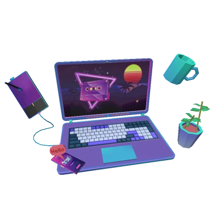 Digital Artist Synthwave Back Accessory