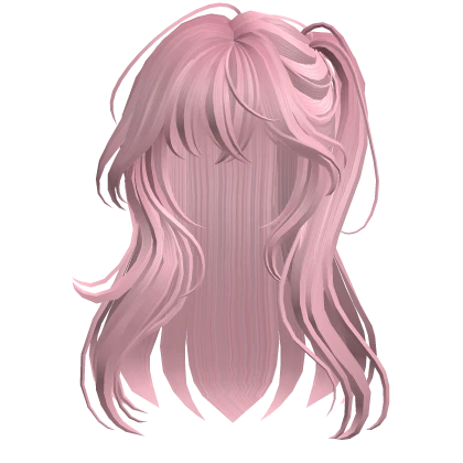 Pink Anime Girl Hairstyle w/ Side Ponytail