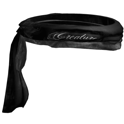 'creature' Black & Grey Double Emo Grunge Bandana