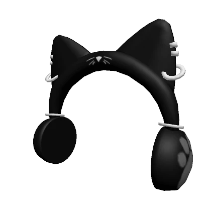 Goth Cat Headphones