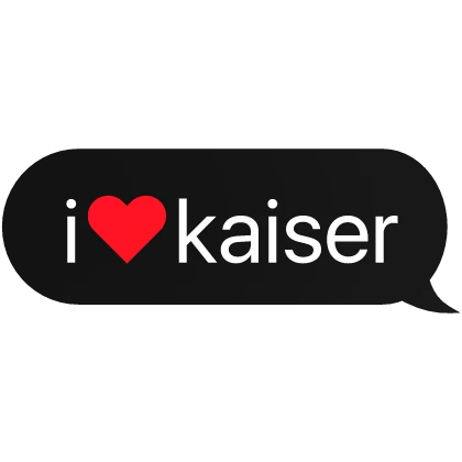 i heart kaiser blue lock text