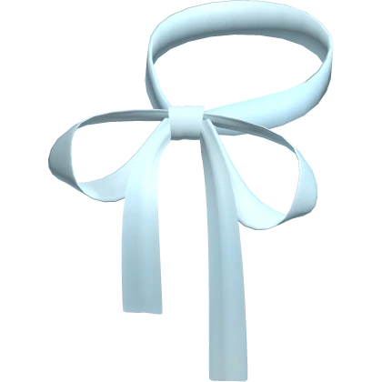 Neck Ribbon Bow Light Blue Satin Cutesy Dolly Pony