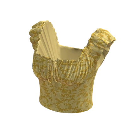 Cute y2k aesthetic baddie top [Yellow]