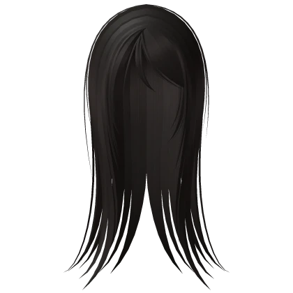 ♰ vampire goth emo wispy long straight hair brown