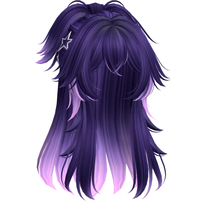 ☆ Y2K Rockstar Half Up Spikey Hair (Galaxy)