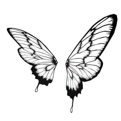 Black Translucent Flutterglow Wings