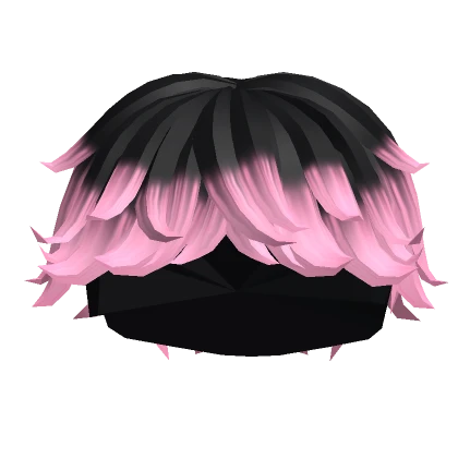 Black to Pink Messy Front Swoop