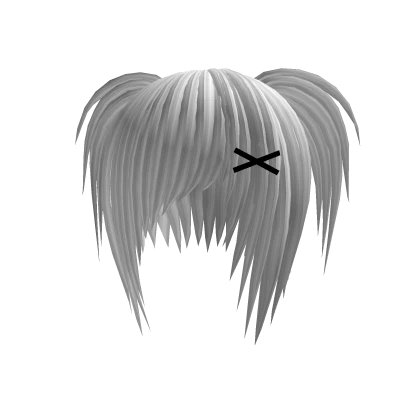 Emo Anime Doll Pigtails (White)