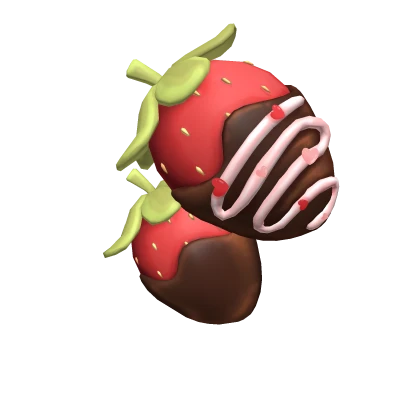 Cutesy Chocolate Covered Strawberry Hair Clips