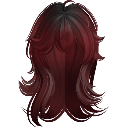 Anime Punk Messy Girl Hair (Dark Red)