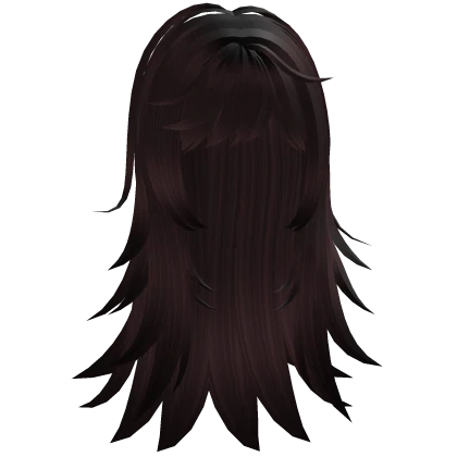 † : layered scene y2k emo hair dark red ombre