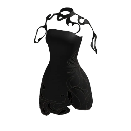♾️Black crimson highborn goth dress