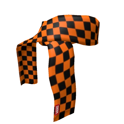 Vans Orange Black Checkerboard Scarf 1.0