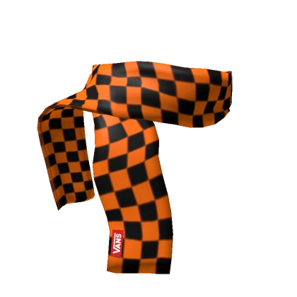 Vans Orange Black Checkerboard Scarf 2.0