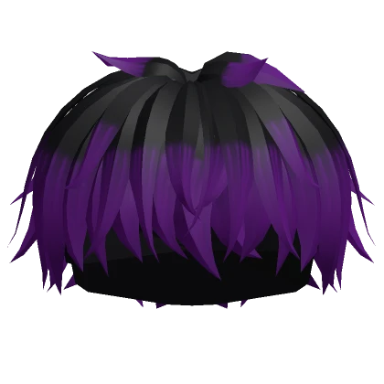 Black to Purple Messy Manga Hair