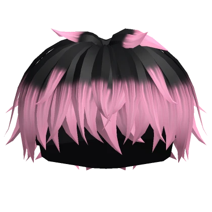 Black to Pink Messy Manga Hair